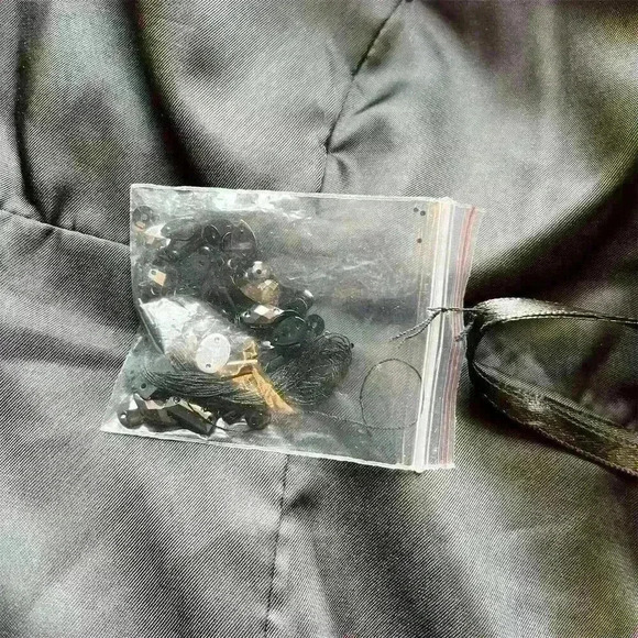 eDressit Black Lace & Satin Formal Dress Size 8 3/4 Sleeve Long Wedding Gown - Picture 15 of 15